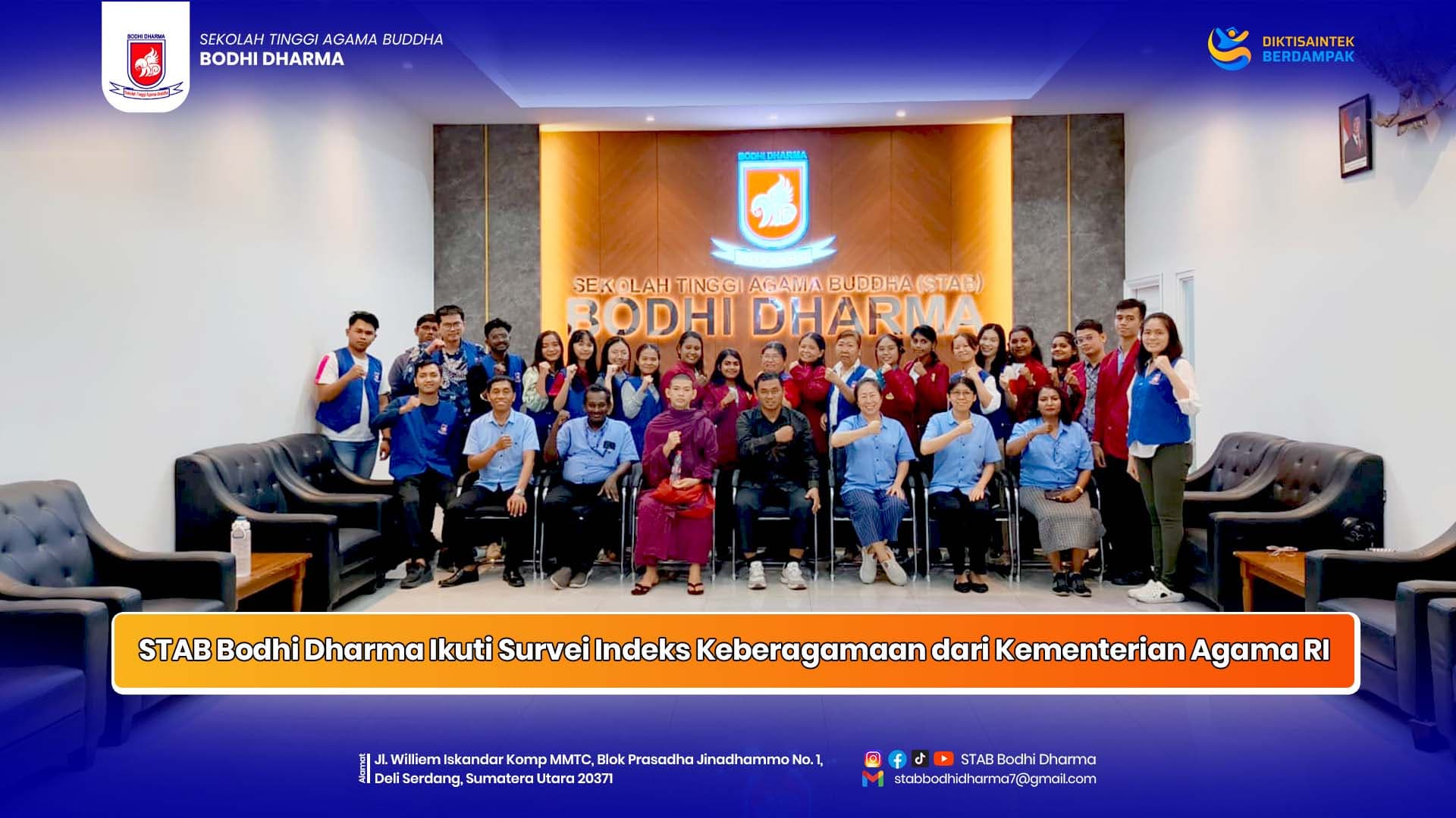 STAB Bodhi Dharma Ikuti Survei Indeks Keberagamaan dari Kementerian Agama RI